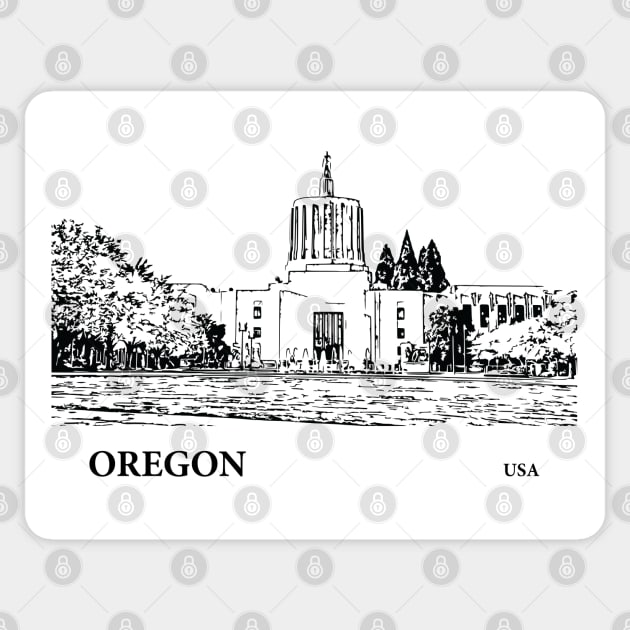Oregon State USA Sticker by Lakeric